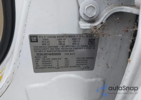 2010 Saturn Vue Xr-V6 из США, поврежденный, VIN 3GSALKE74AS598265